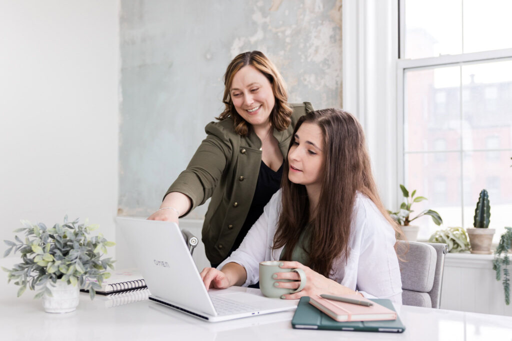 trebletree cofounders megan and lauren working on seo for financial advisors