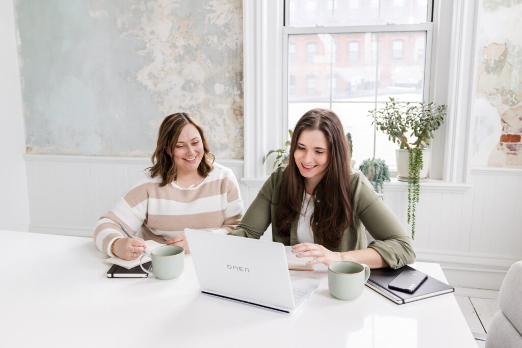 Trebletree founders Megan and Lauren working on GBP franchise strategy