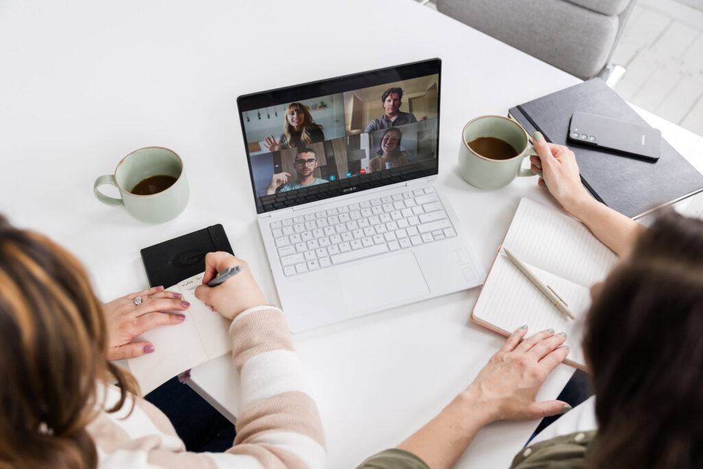 zoom call to discuss the seo checklist for a new website