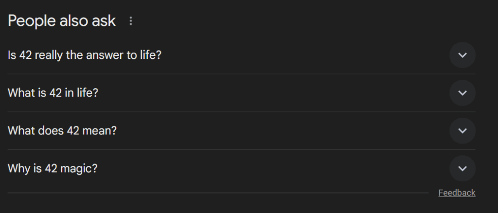 people also ask zero-click search example