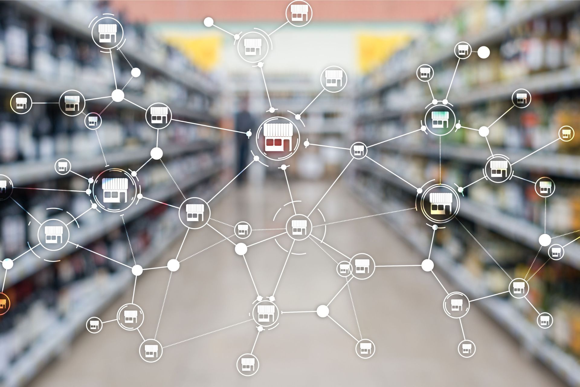 illustration of a large network of locations and the importance of local seo for franchises