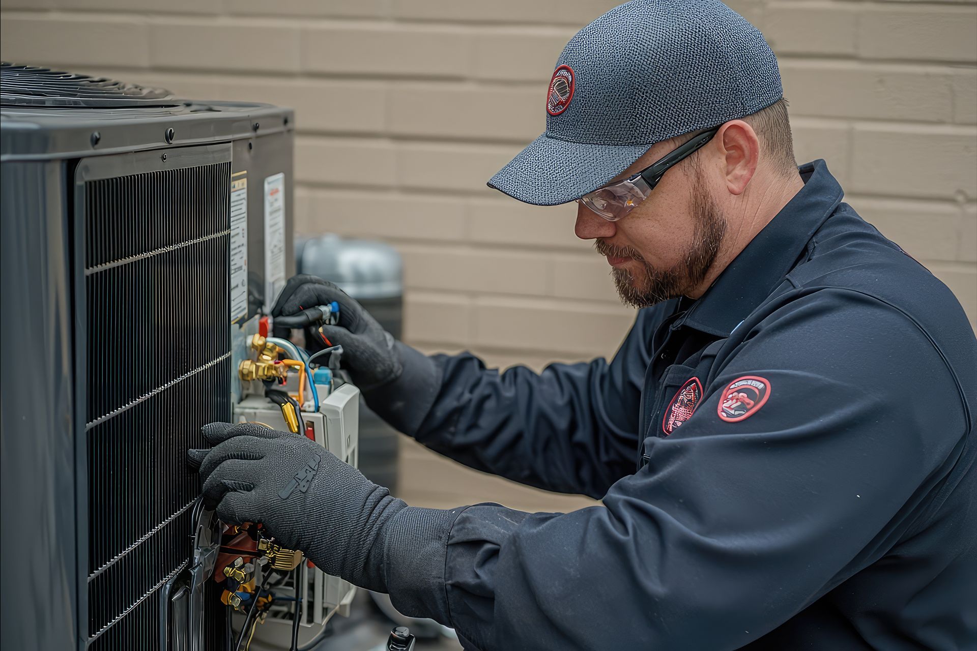HVAC technician working