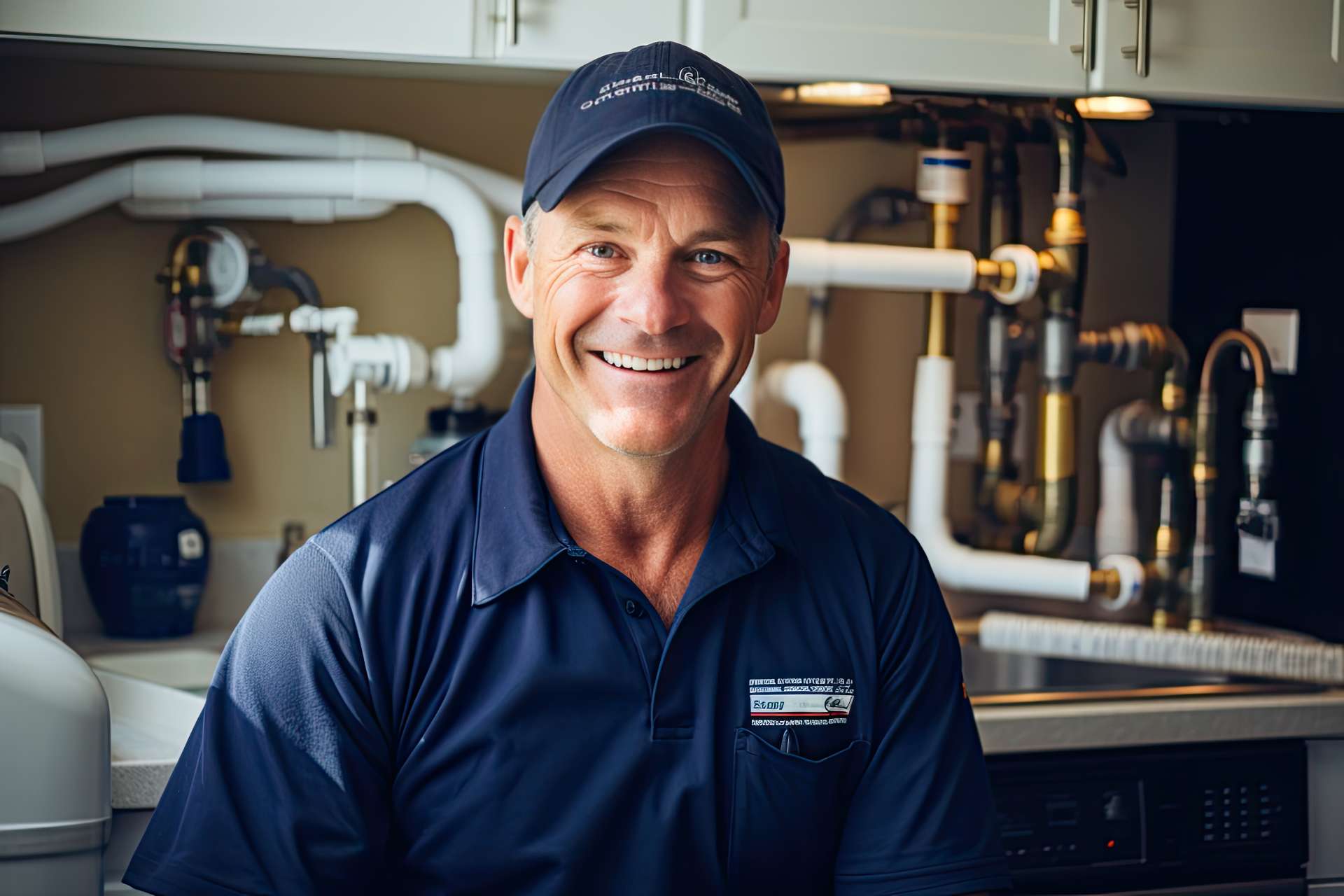 smiling plumbing business owner