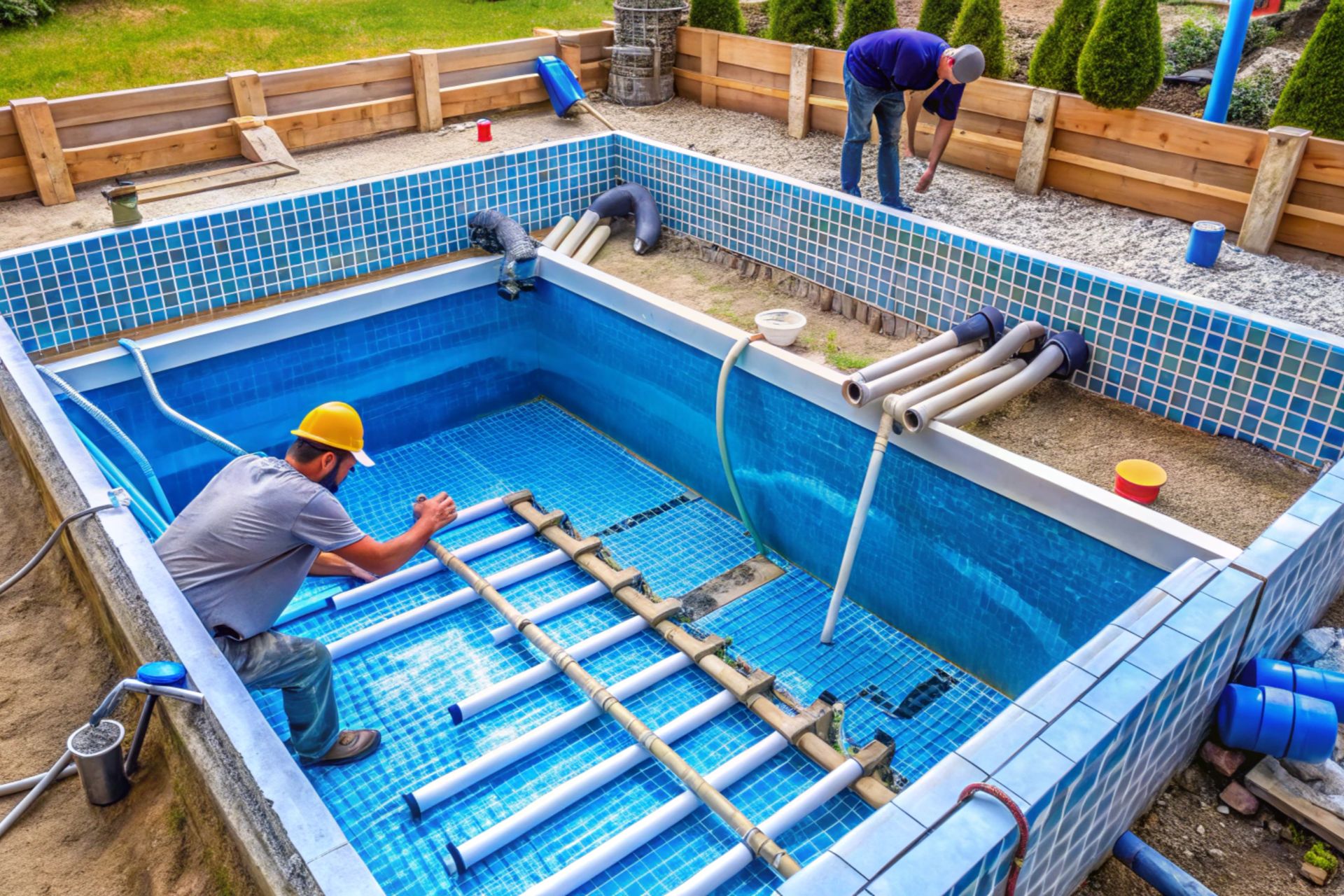 pool under construction