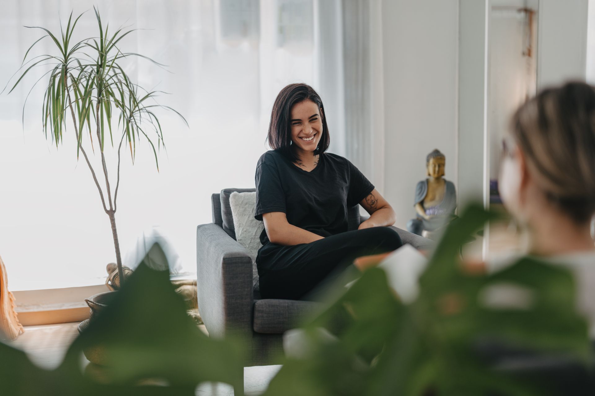 life coach talks with a client