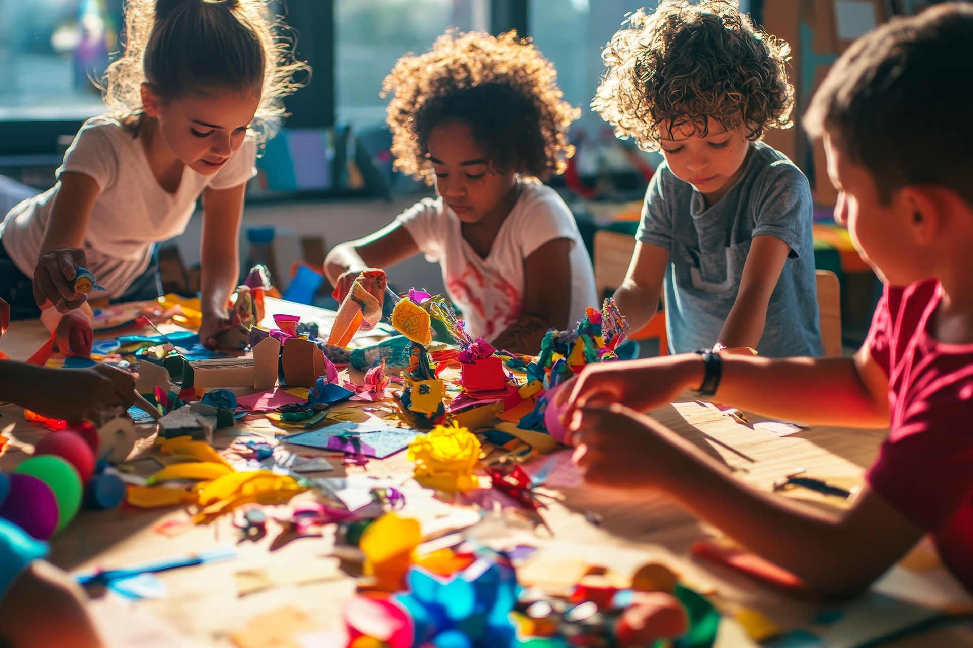 child learning with building blogs at a child enrichment franchise