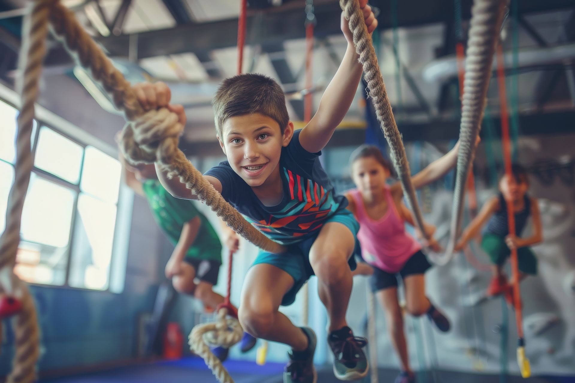 kids playing at a family entertainment franchise