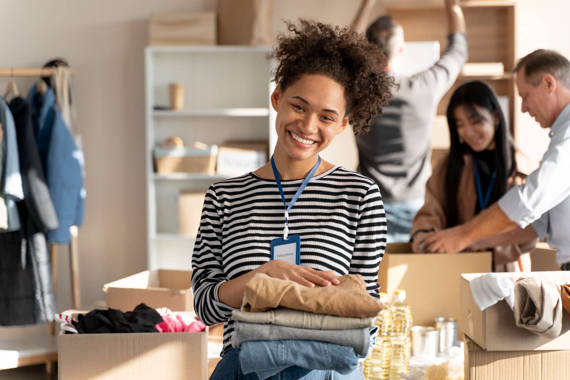 woman working at a retail store